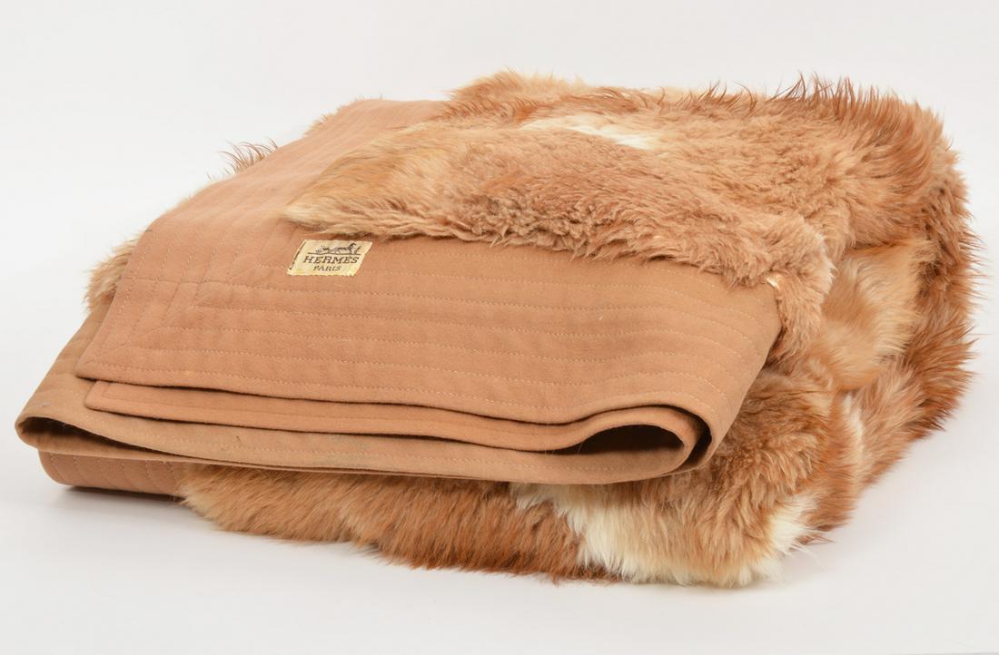 HERMES Paris Sport Guanaco & Camel Wool Blanket (1 of 5)