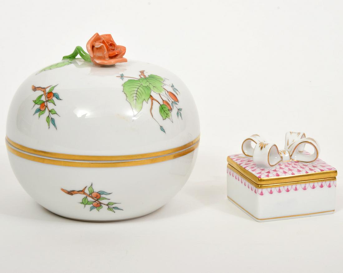 Two Herend Porcelain Trinket Boxes (1 of 6)