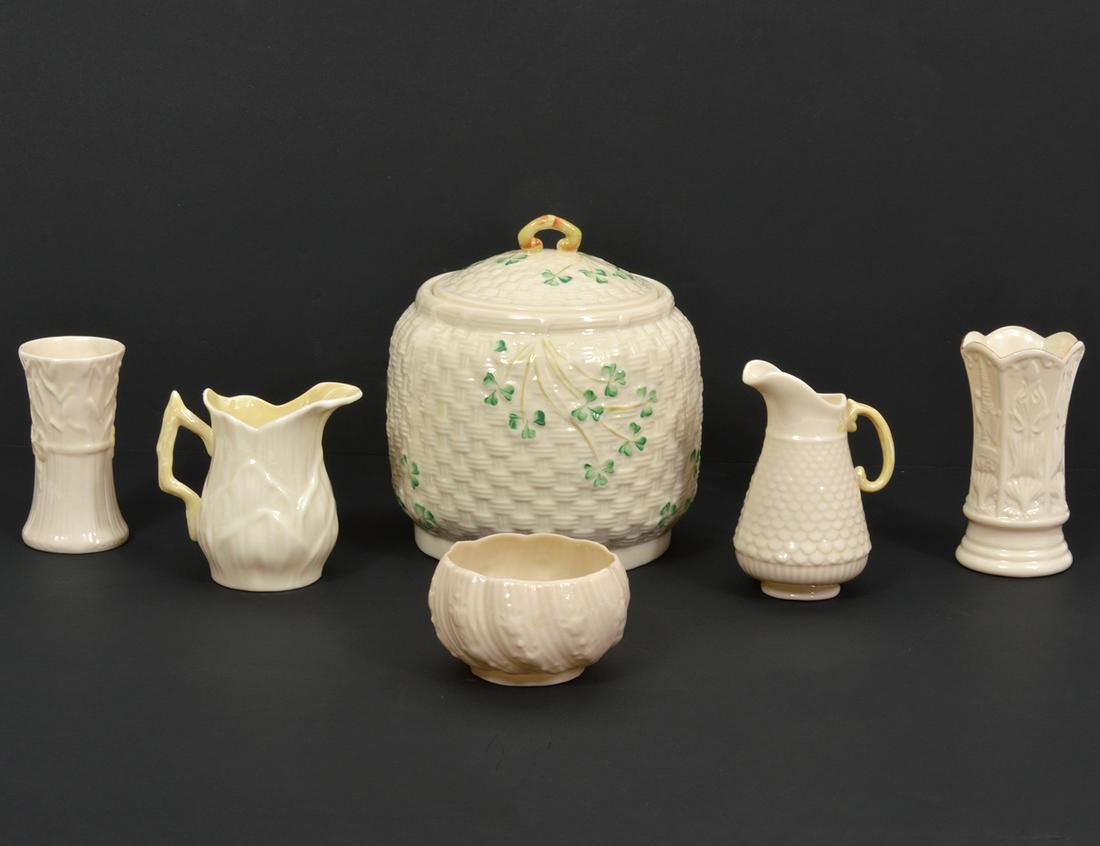 Lot of 6 Belleck Ireland Porcelain Pieces (1 of 8)