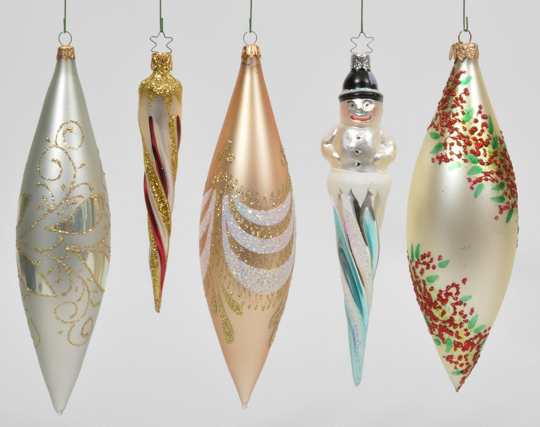 3 Christopher Radko Ornaments & 2 Unmarked (1 of 5)