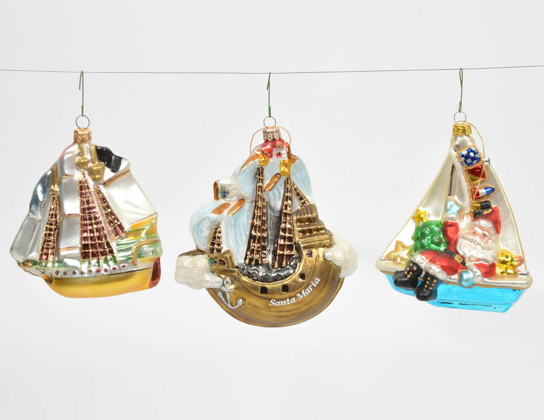 3 Christopher Radko Sailboat Christmas Ornaments (1 of 6)