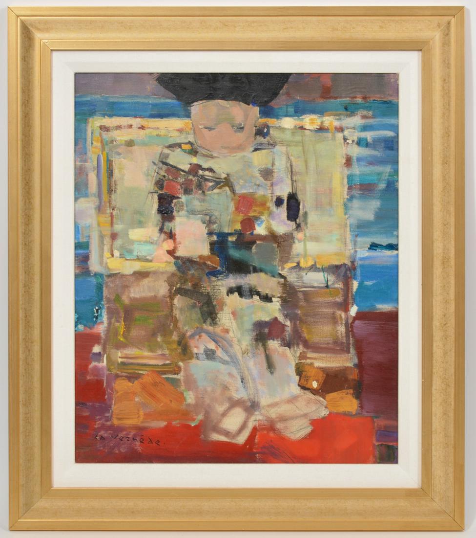 Abstract Oil Painting Signed, Unknown Artist (1 of 6)