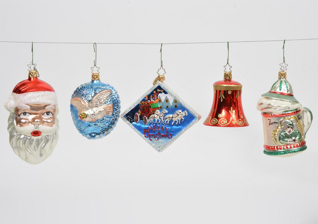 5 Christopher Radko Assorted Christmas Ornaments. (1 of 5)