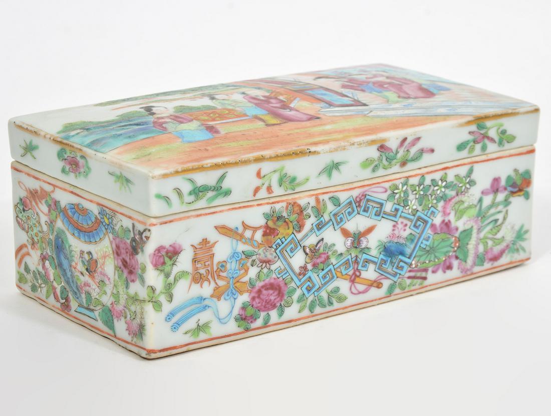 Chinese Famille Rose Porcelain Brush Box (1 of 7)