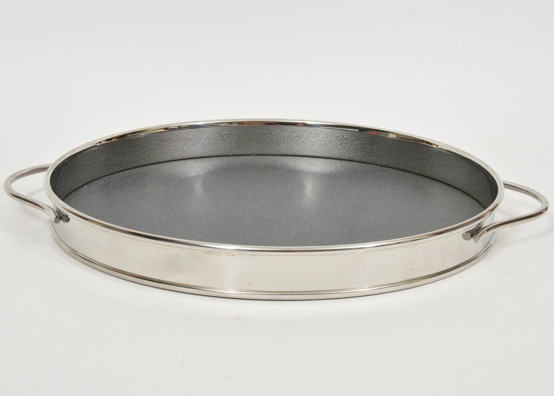 Alessi Italy Round Stainless & Black Serving Tray (1 of 6)