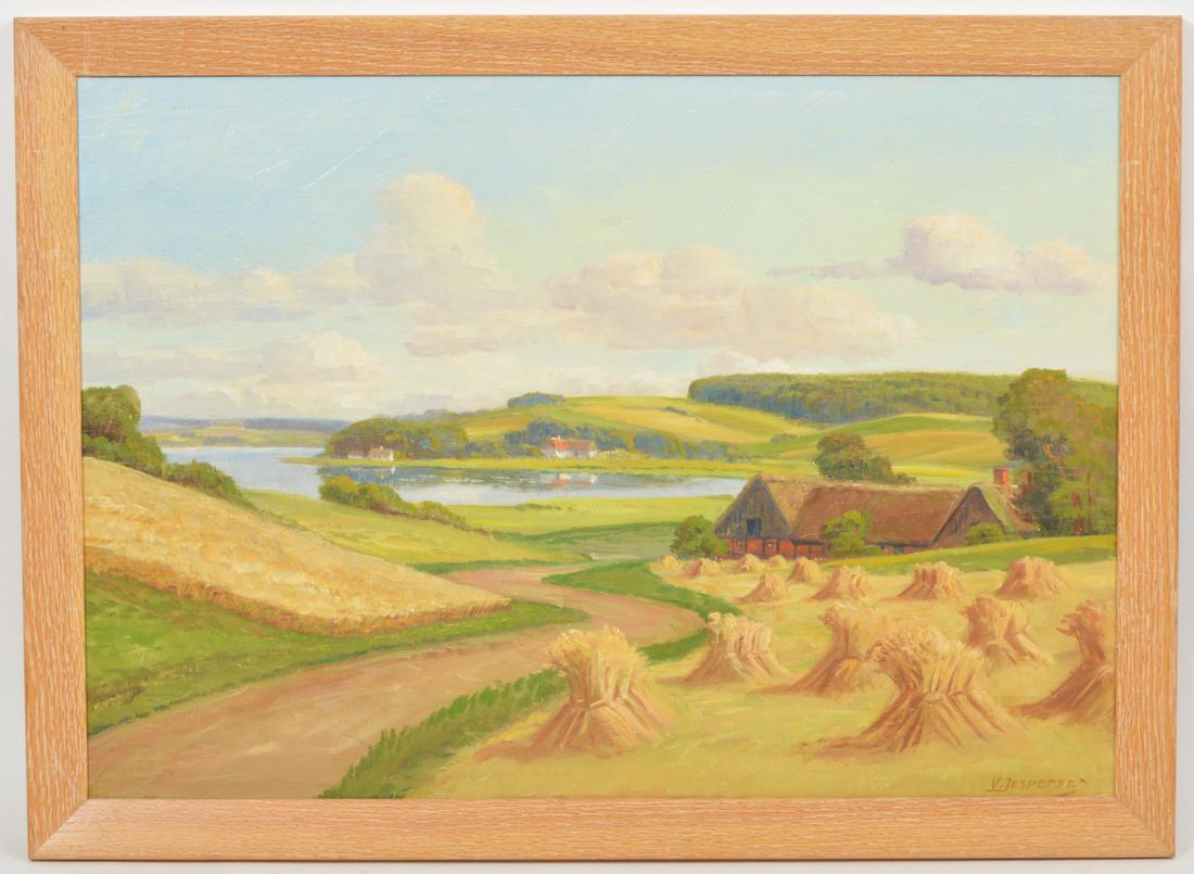 Viggo Jespersen 'Farm House Landscape' O/B (1 of 7)