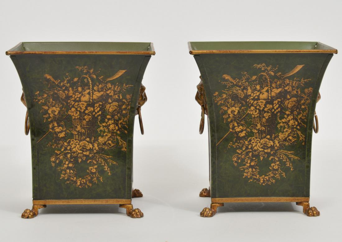 Lot of 4 French Painted Cache-Pots (1 of 11)