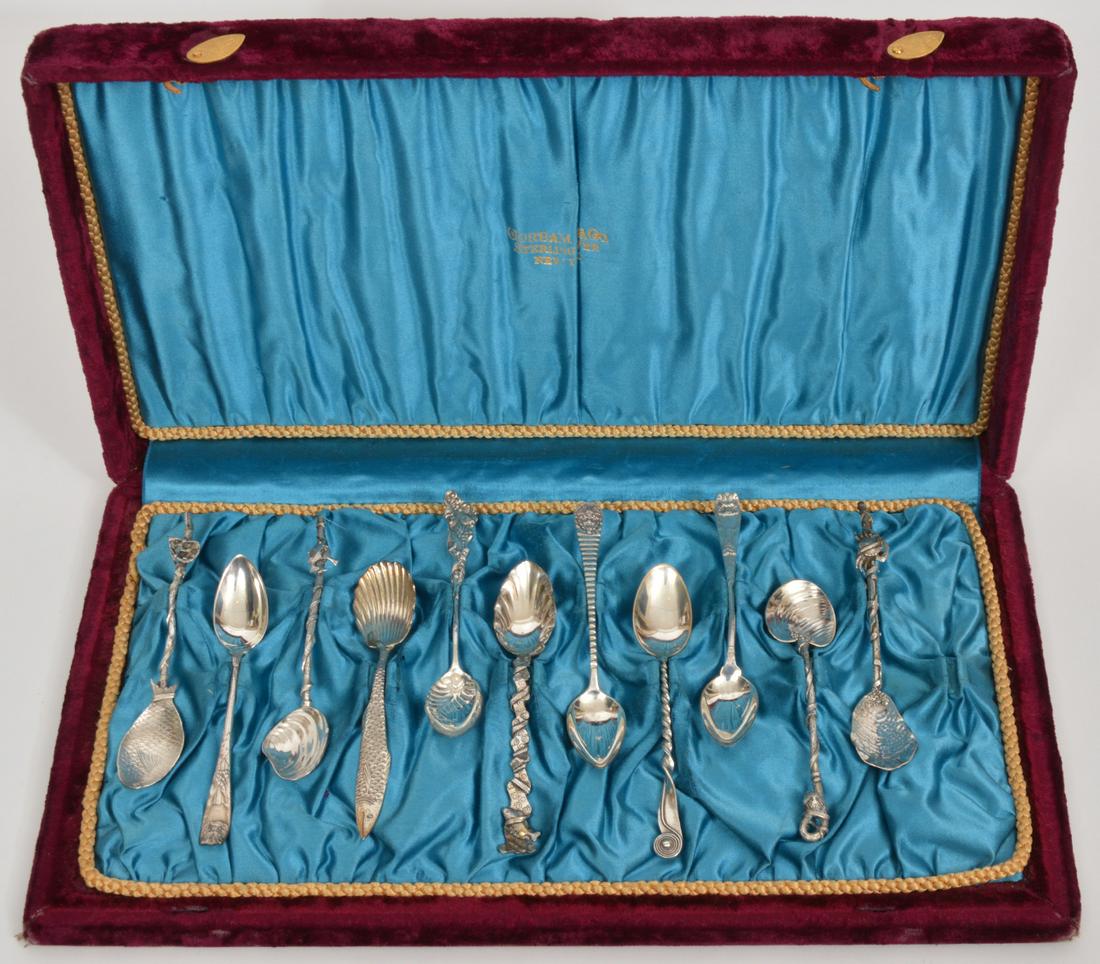 Set of 11 Gorham Narragansett Sterling Spoons (1 of 13)