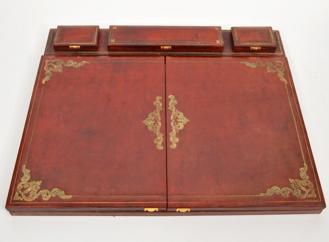 Italian Leather Desktop Folio 3 Compartments (1 of 9)