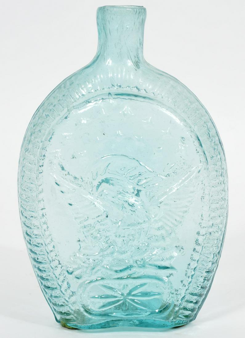 American Double Eagle Light Green Pint Flask (1 of 9)