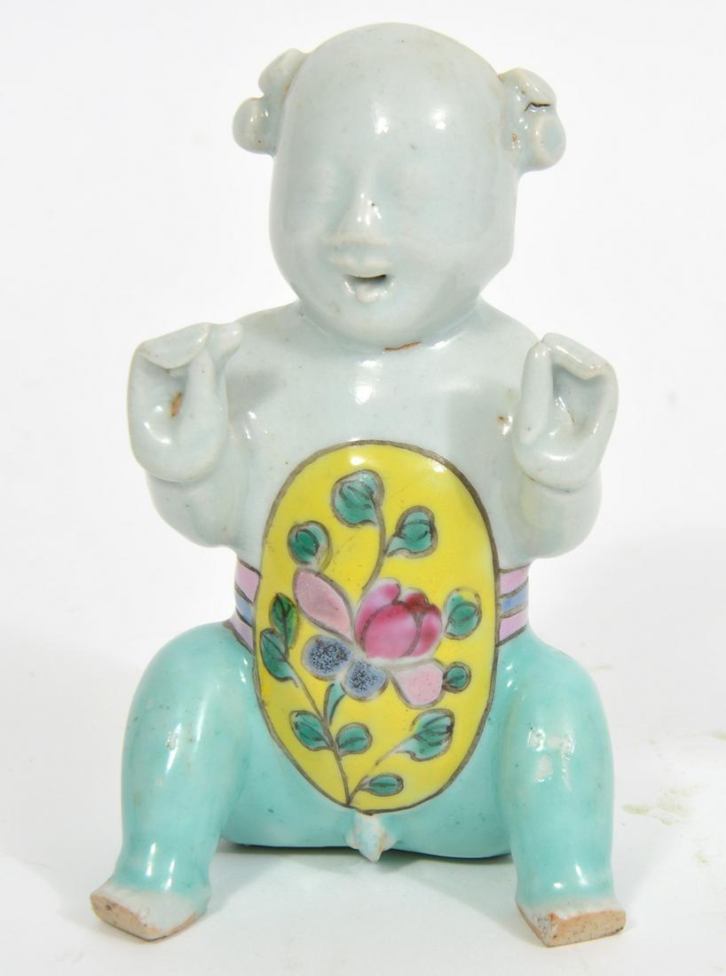 Chinese Hand-Painted Porcelain Figure of Child (1 of 4)