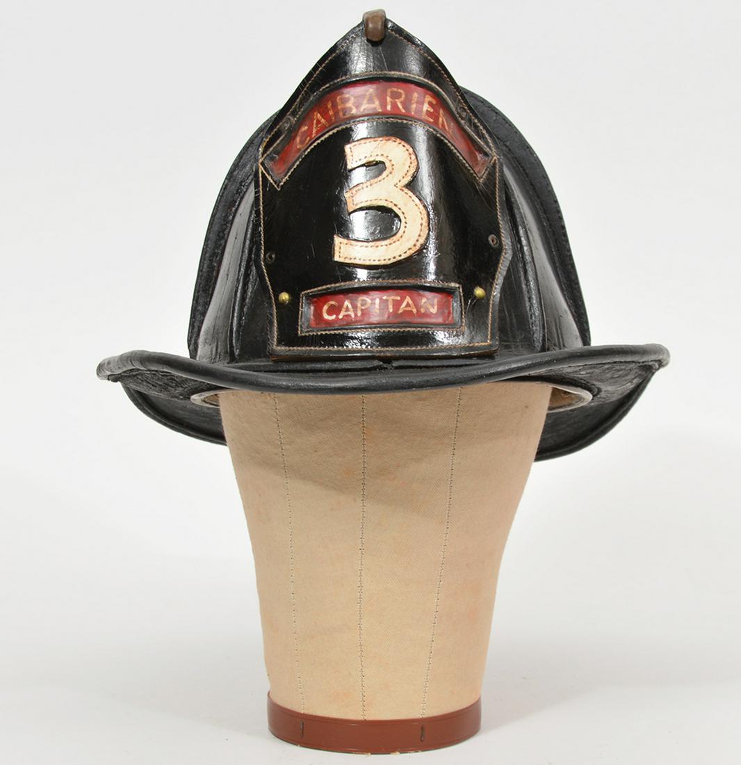 Cairns Bro Leather Firefighter Helmet #3 Capt. (1 of 6)