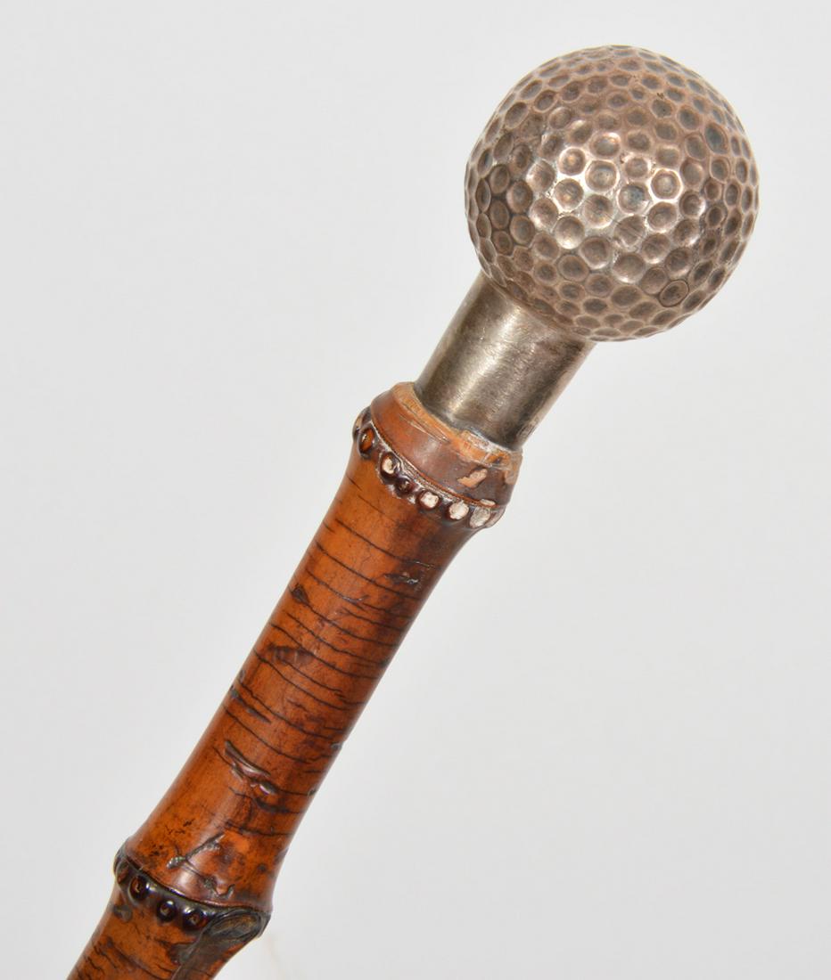 Victorian English Silver & Bamboo Walking Cane (1 of 4)
