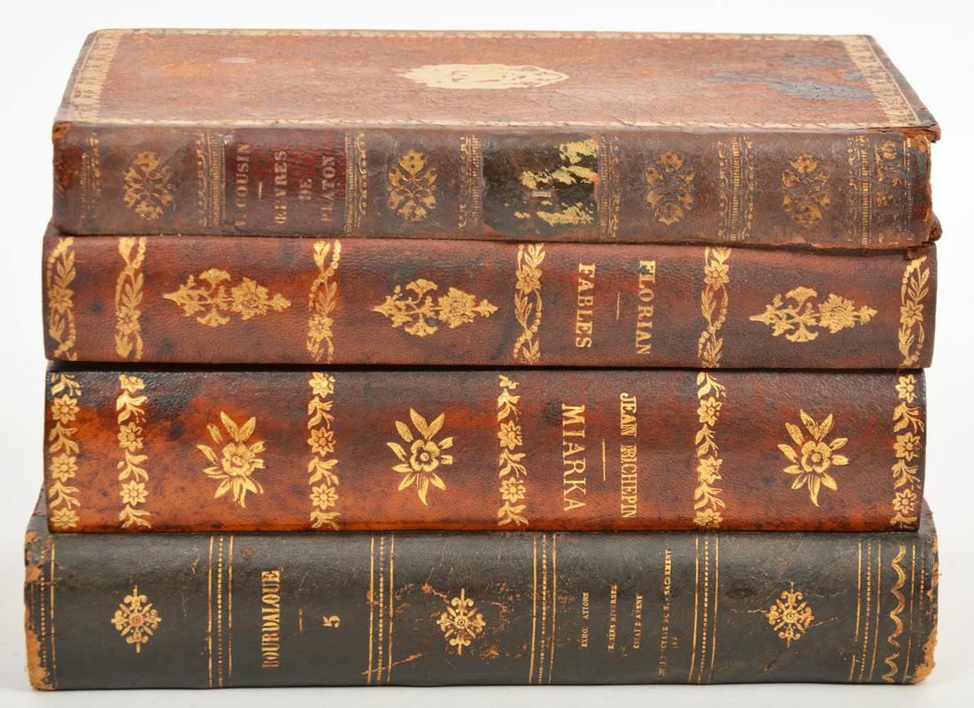 French Faux Book Stack Tantalus Liqueur 7pc Set (1 of 8)