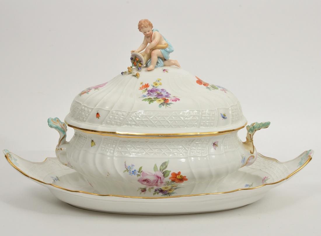 Meissen Porcelain Soup Tureen With Underplate (1 of 14)