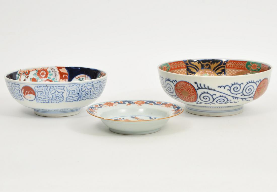 Lot of 3 Japanese Imari Serving Bowls (1 of 10)