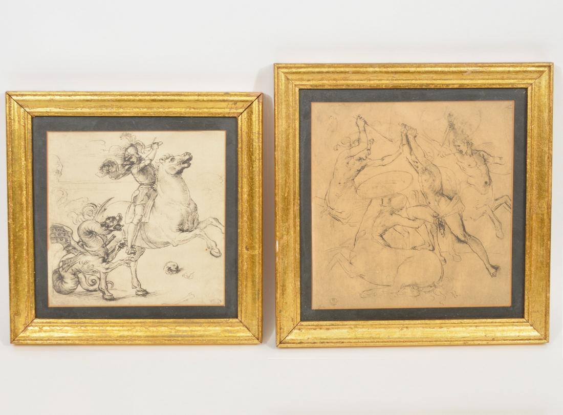 Pair of Antique Framed Mythological Engravings (1 of 5)