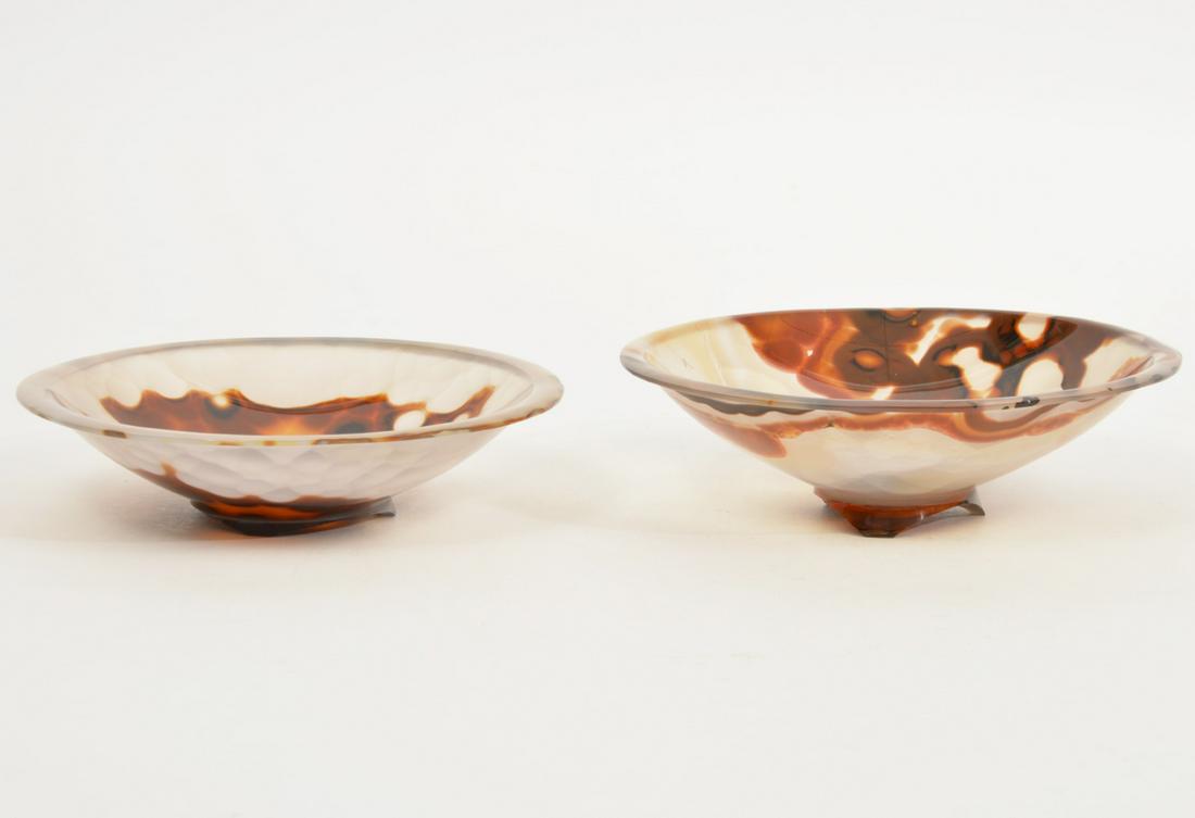 Pair of Hand-Carved Agate Circular Dishes (1 of 7)