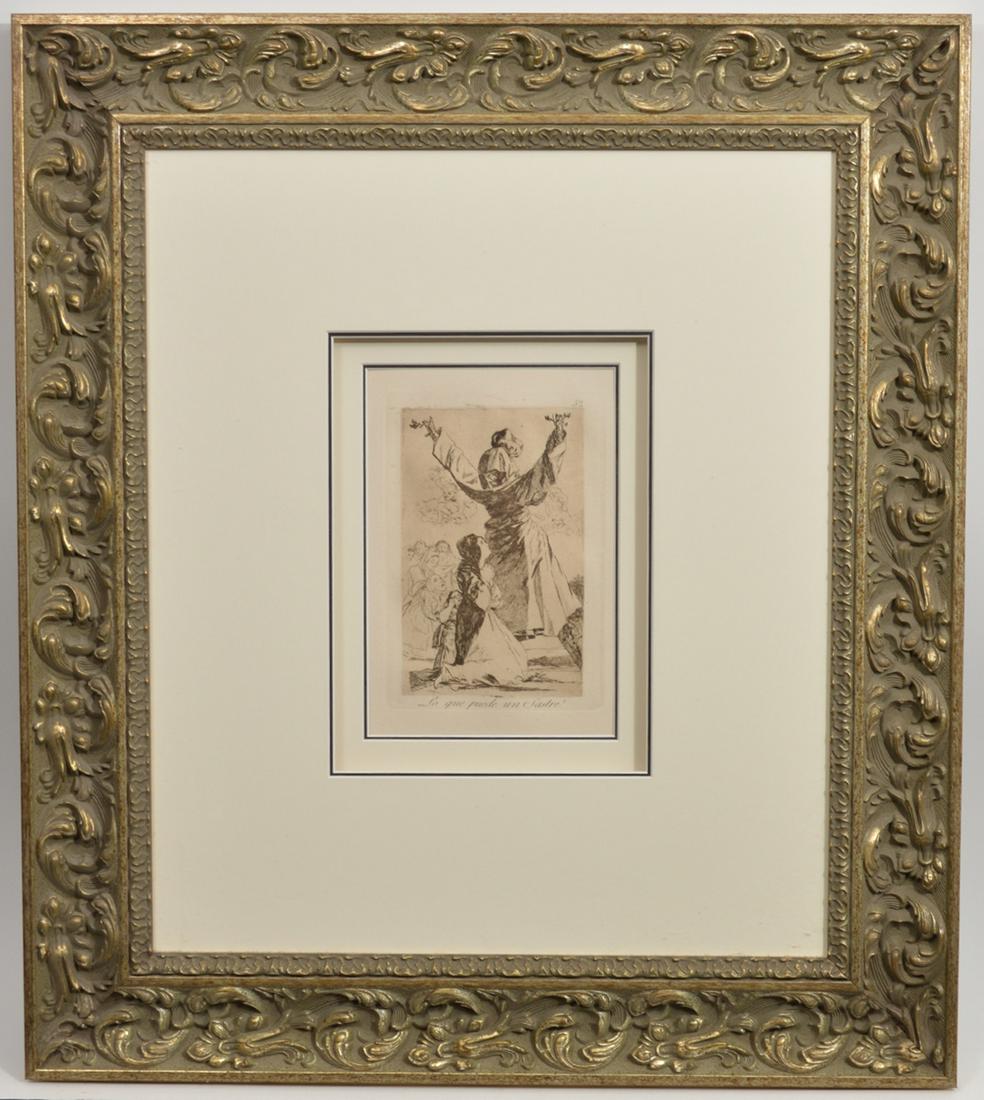 Goya "Lo Que Puede un Sastre" Framed Etching (1 of 6)
