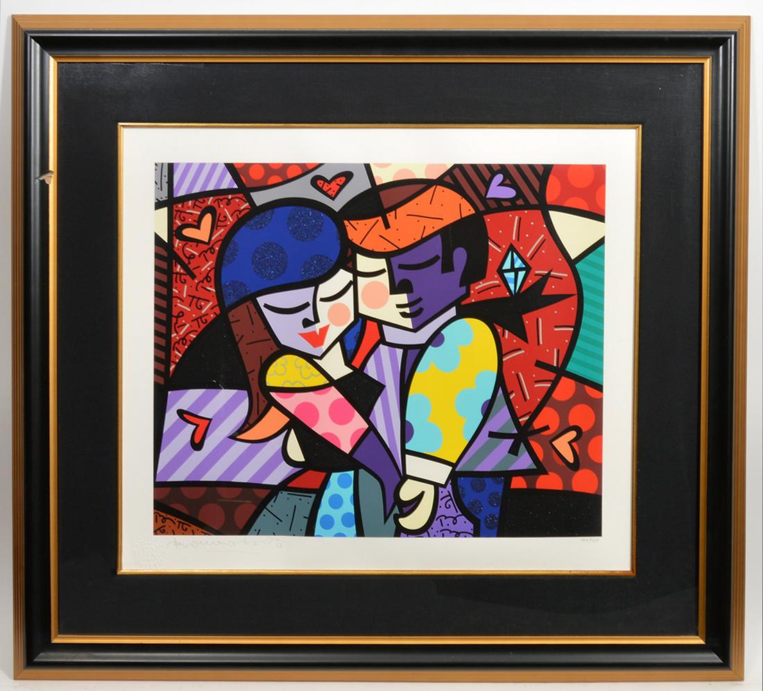 Romero Britto "The Dancers" Numbered Giclee Framed (1 of 6)