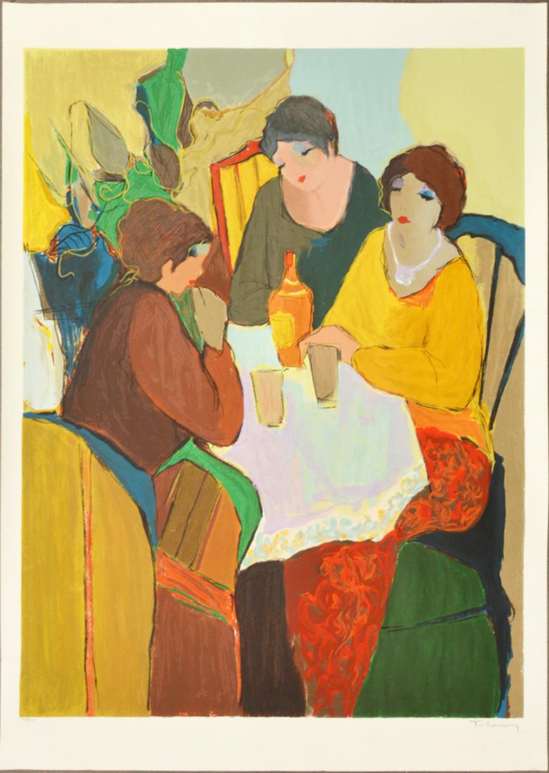 Itzchak Tarkay Cafe Scene Lithograph (1 of 6)