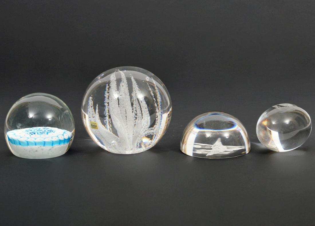 4 Assorted Glass Paperweights (1 of 10)