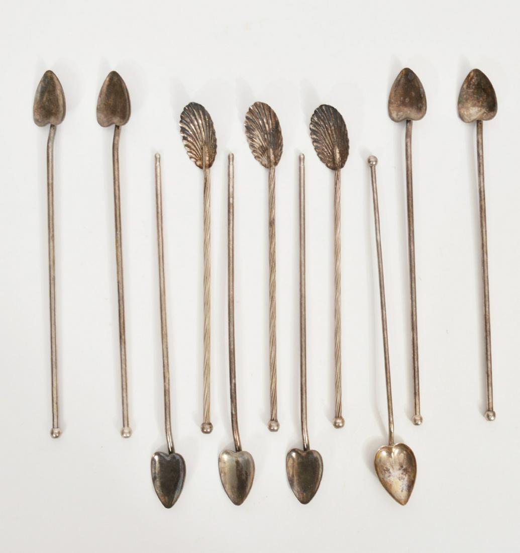 11 Silverplate Cocktail Stirrer Straws (1 of 5)