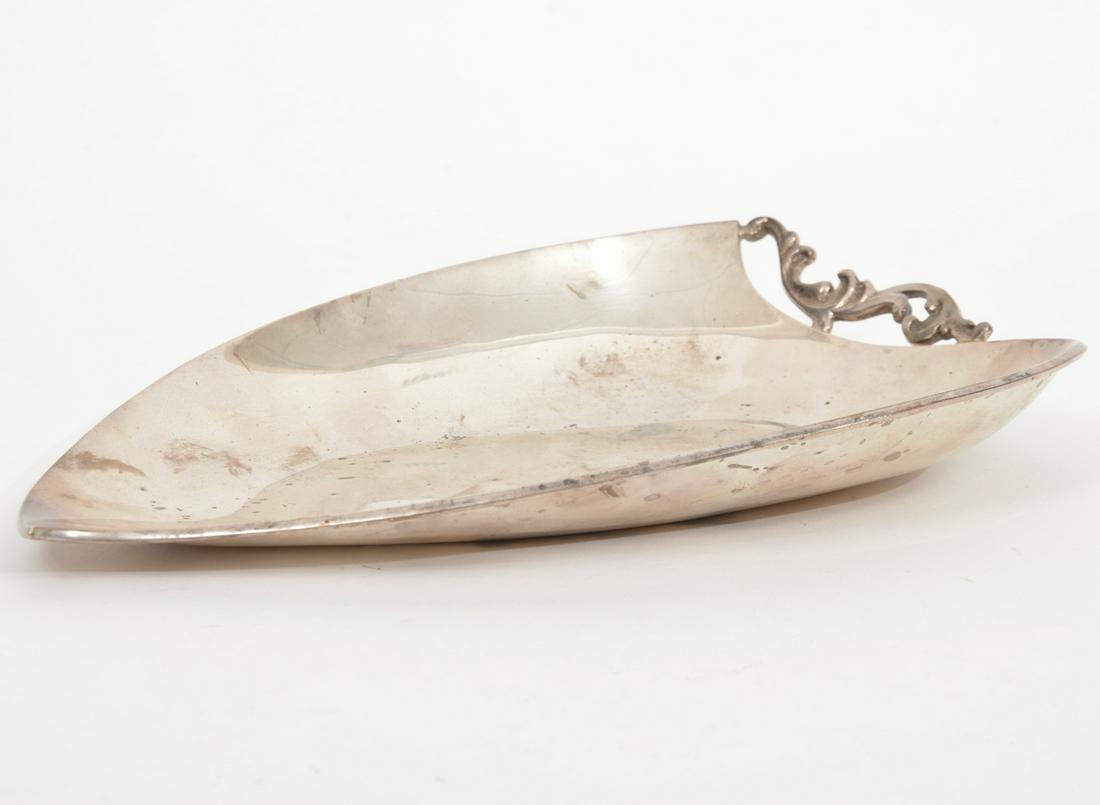 Mexican Sterling Silver Leaf Form Dish (1 of 7)
