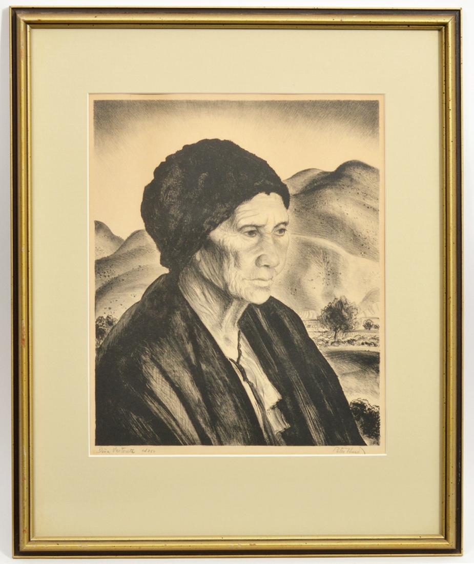 Peter Hurd "Dona Nestorita" Lithograph Signed (1 of 6)