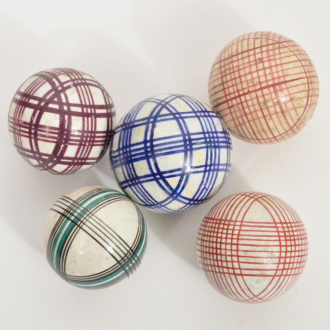 Set of 5 Scottish Porcelain Carpet Balls (1 of 3)