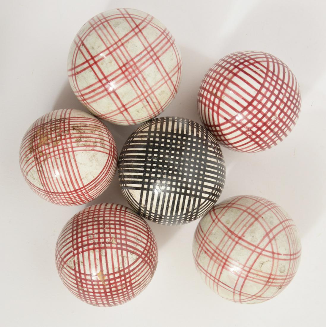 Set of 6 Scottish Porcelain Carpet Balls (1 of 3)