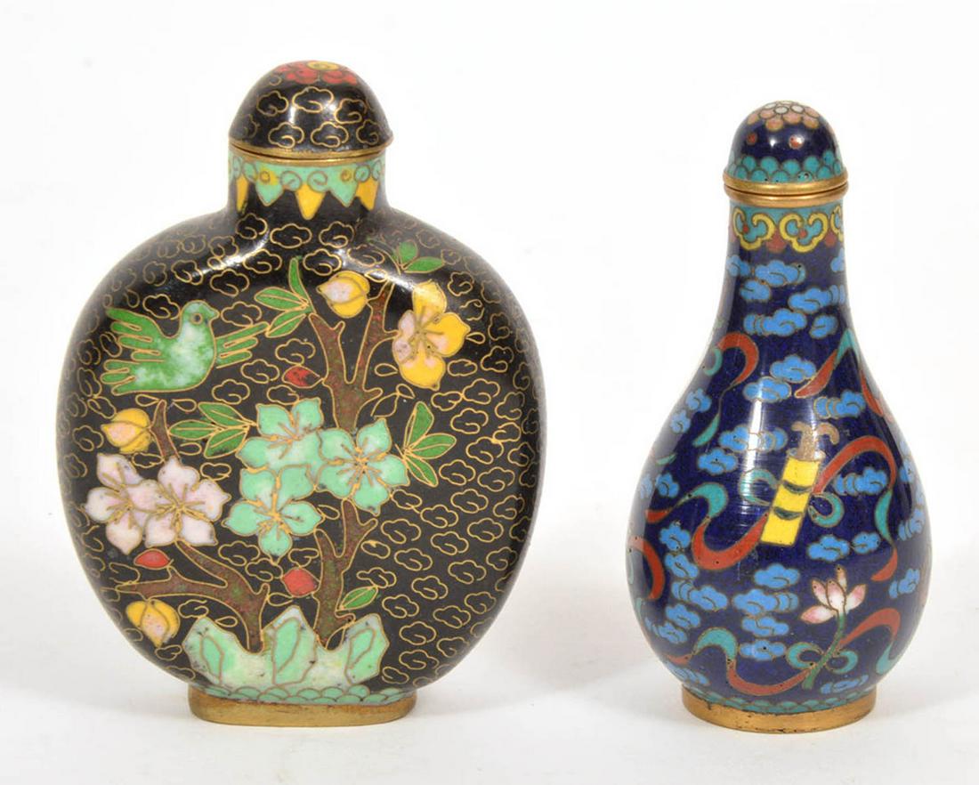 Two Chinese Cloisonne Snuff Bottles (1 of 7)