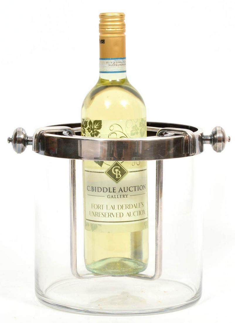 Christofle Fleuron Silver-Plate & Glass Ice Bucket (1 of 4)