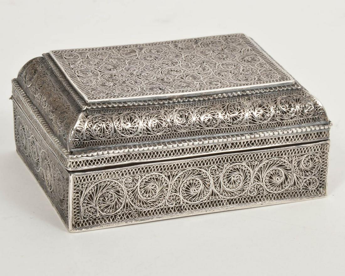Sterling Silver Filigree Trinket Box (1 of 8)