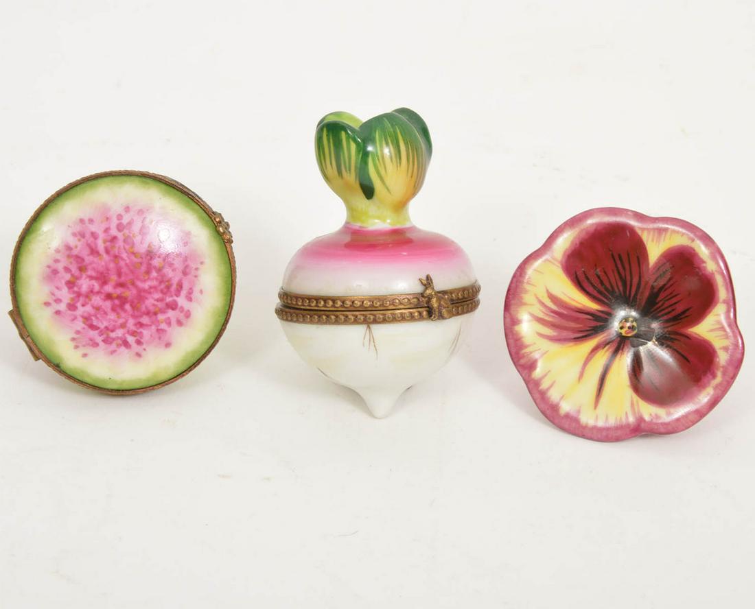 3 Pcs. Limoges Porcelain Hinged Boxes (1 of 7)