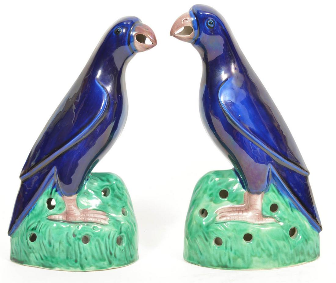 Pr. Chinese Porcelain Hand Painted Bird Figurines (1 of 6)
