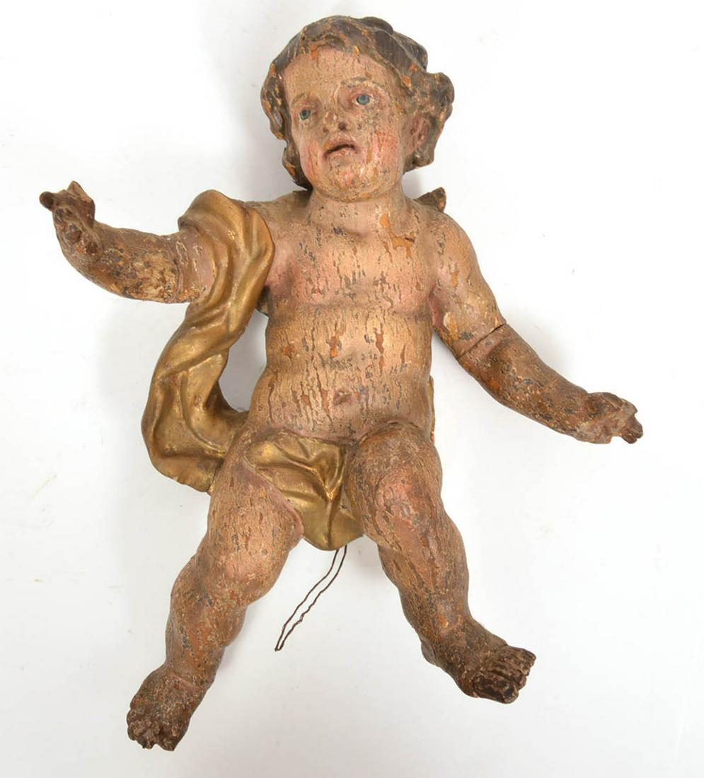 Italian 18/19th C Italian Wood Carved Putti (1 of 8)