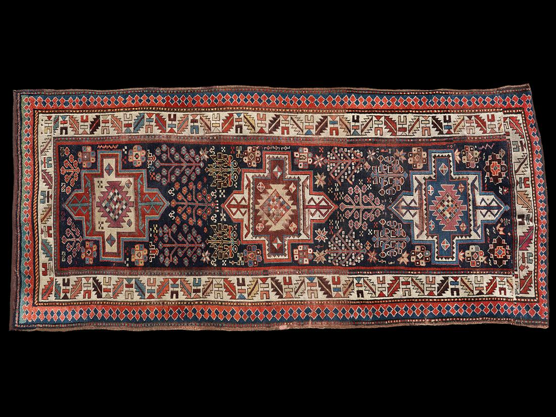 Antique Geometric Oriental Runner Rug/Carpet (1 of 15)