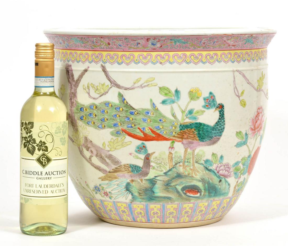 Large Chinese Porcelain Planter / Jardiniere (1 of 9)