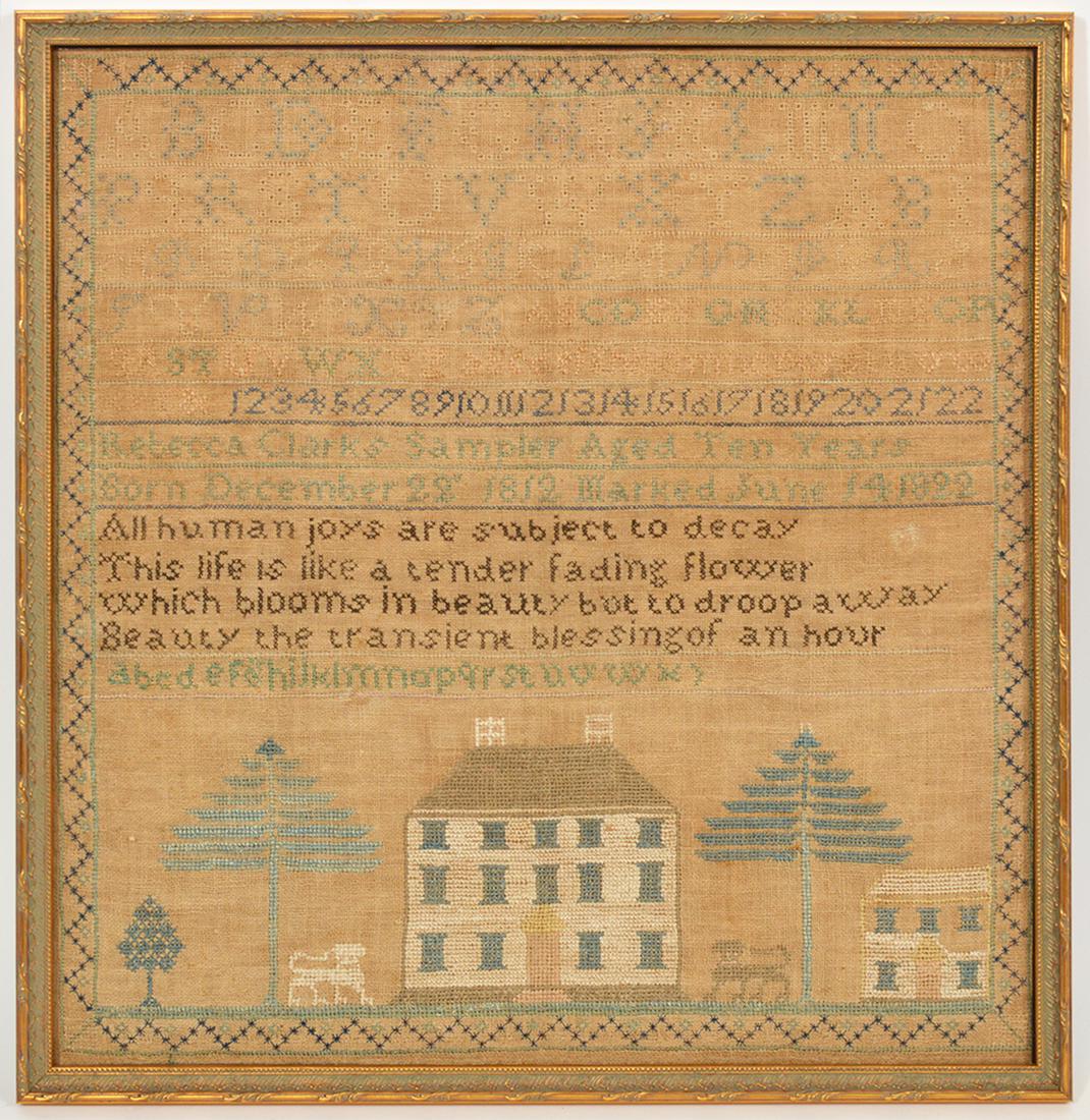 19th Century American Needlework Sampler (1 of 6)