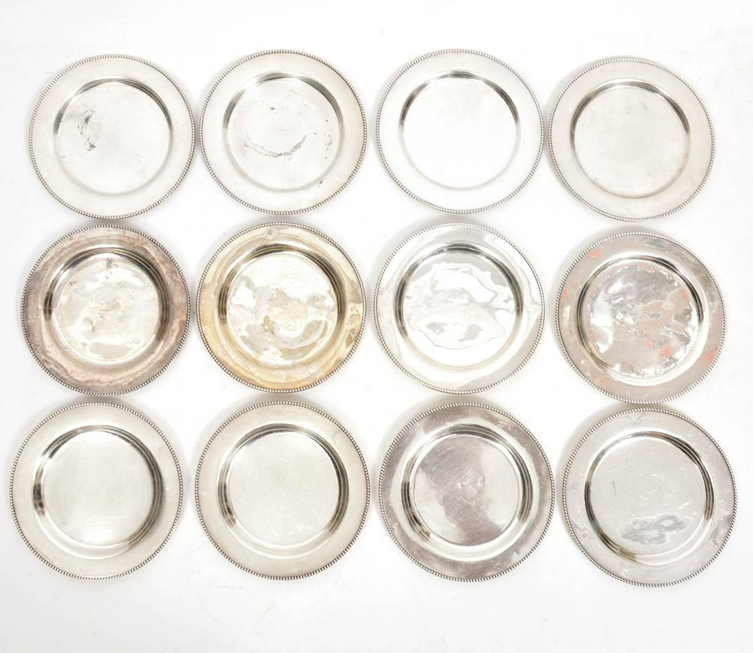 12 Sterling Shreve & Co. Dessert Plates (1 of 5)