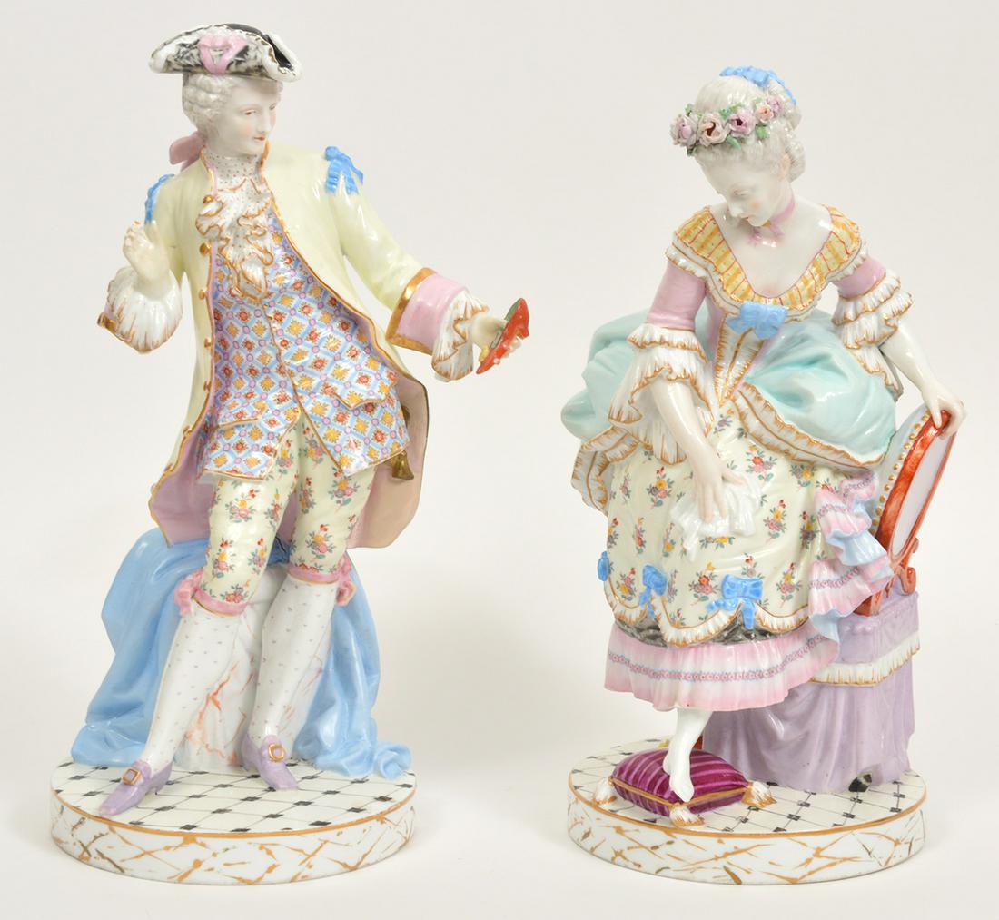 Two 19th Century Meissen Porcelain Figures (1 of 12)