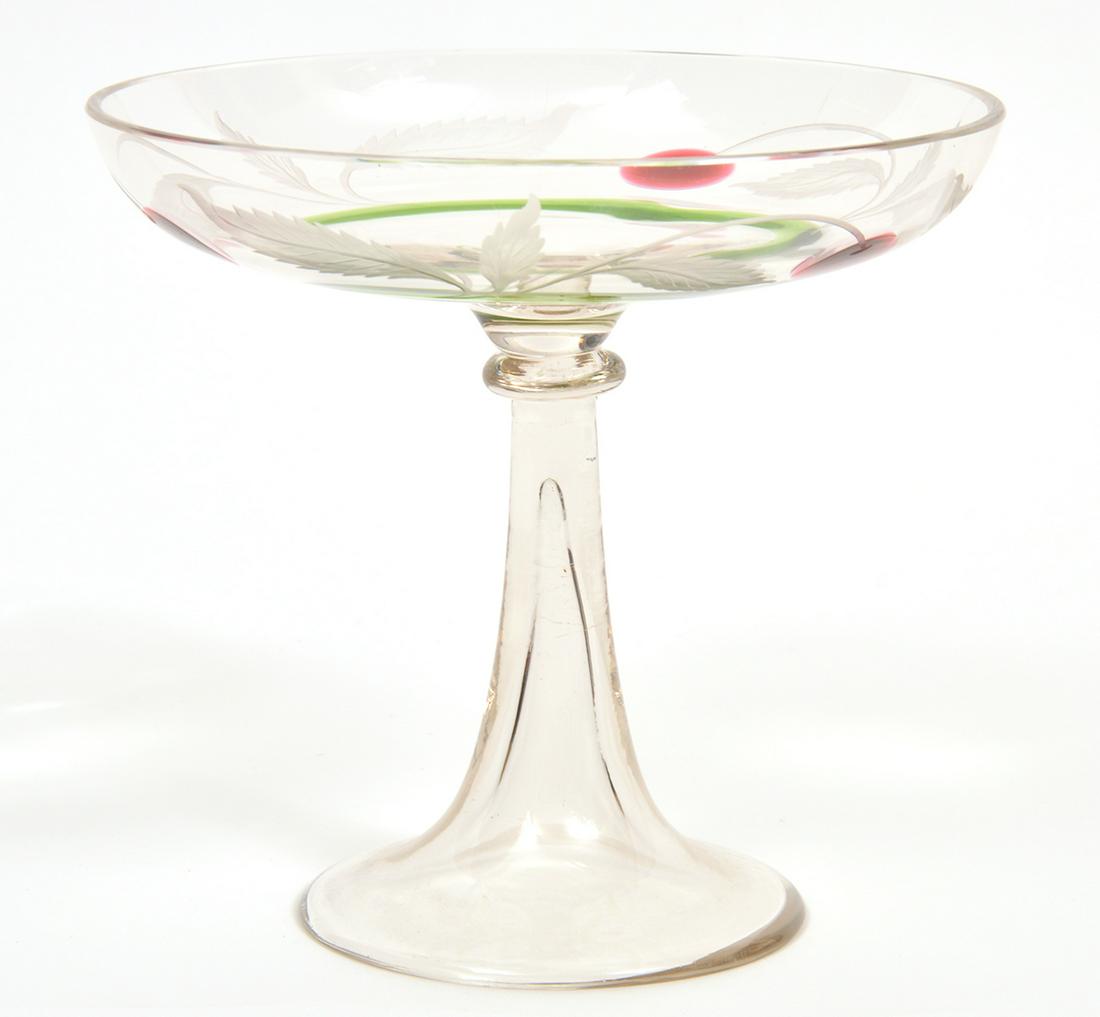 Engraved Glass Cherries Compote (1 of 7)