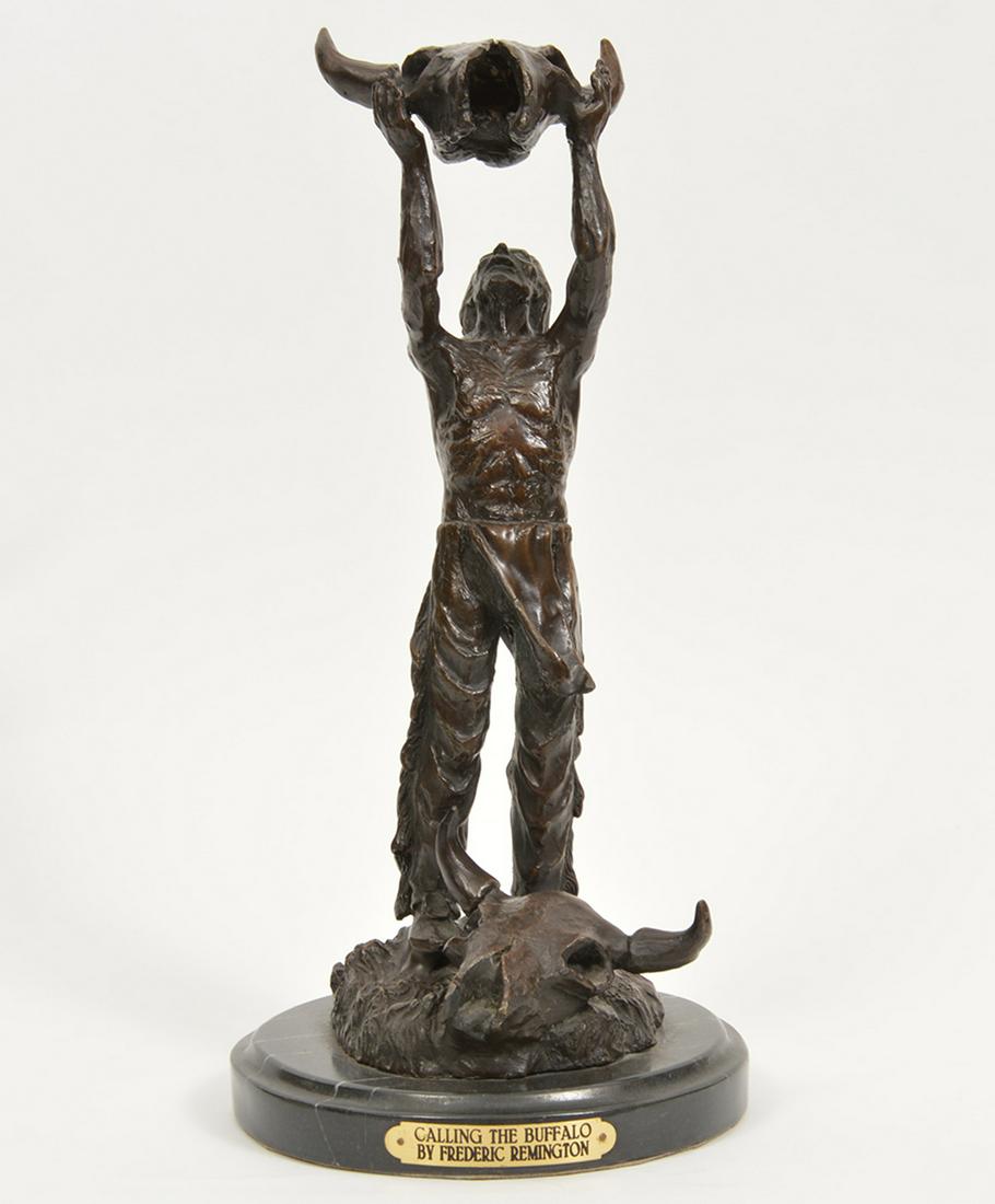After Remington 'Calling The Buffalo' Bronze (1 of 8)