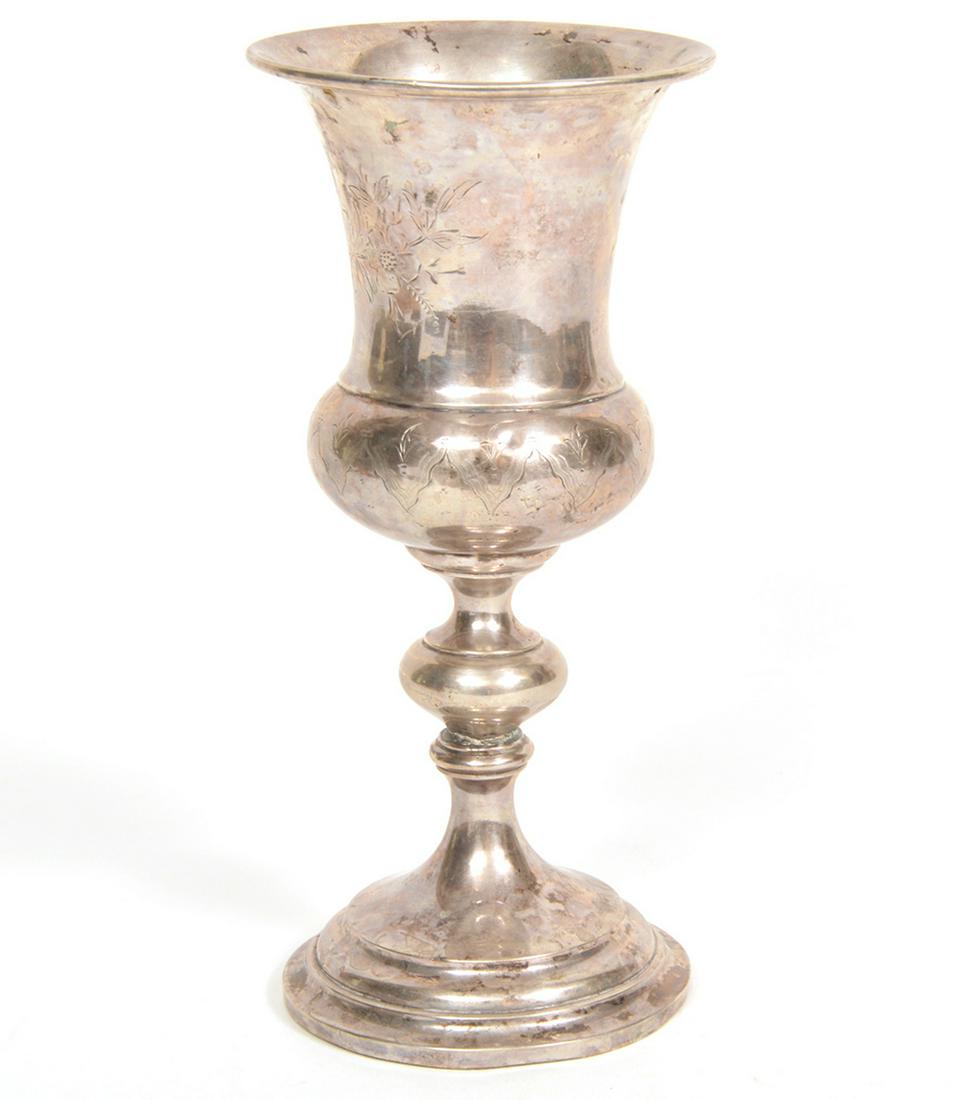 Judaica 800 Silver Baluster Kiddush Cup (1 of 8)