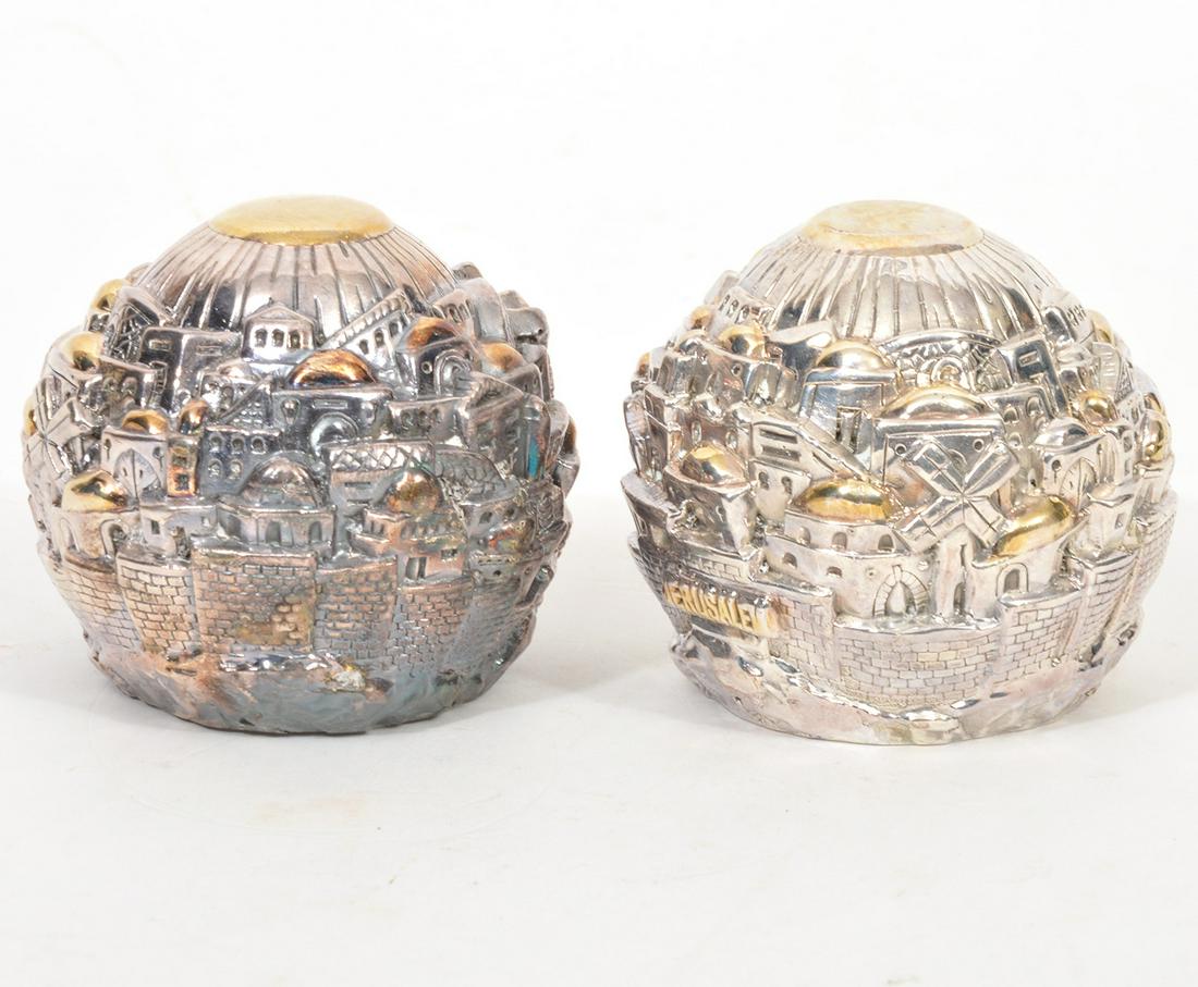 Two Sterling Clad Jerusalem Paperweights (1 of 7)