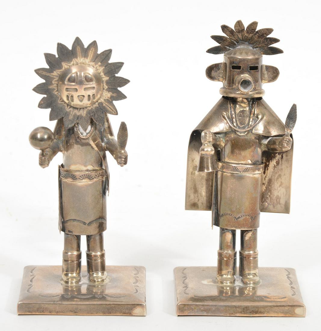 Two Sterling Silver Kachina Dolls Signed Castillo (1 of 9)