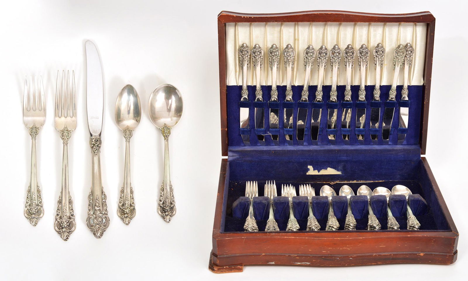 Wallace Sterling 'Grand Baroque' 57 Pc Set (1 of 5)