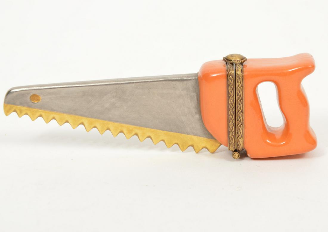 French Limoges Saw Tool Trinket Box (1 of 5)