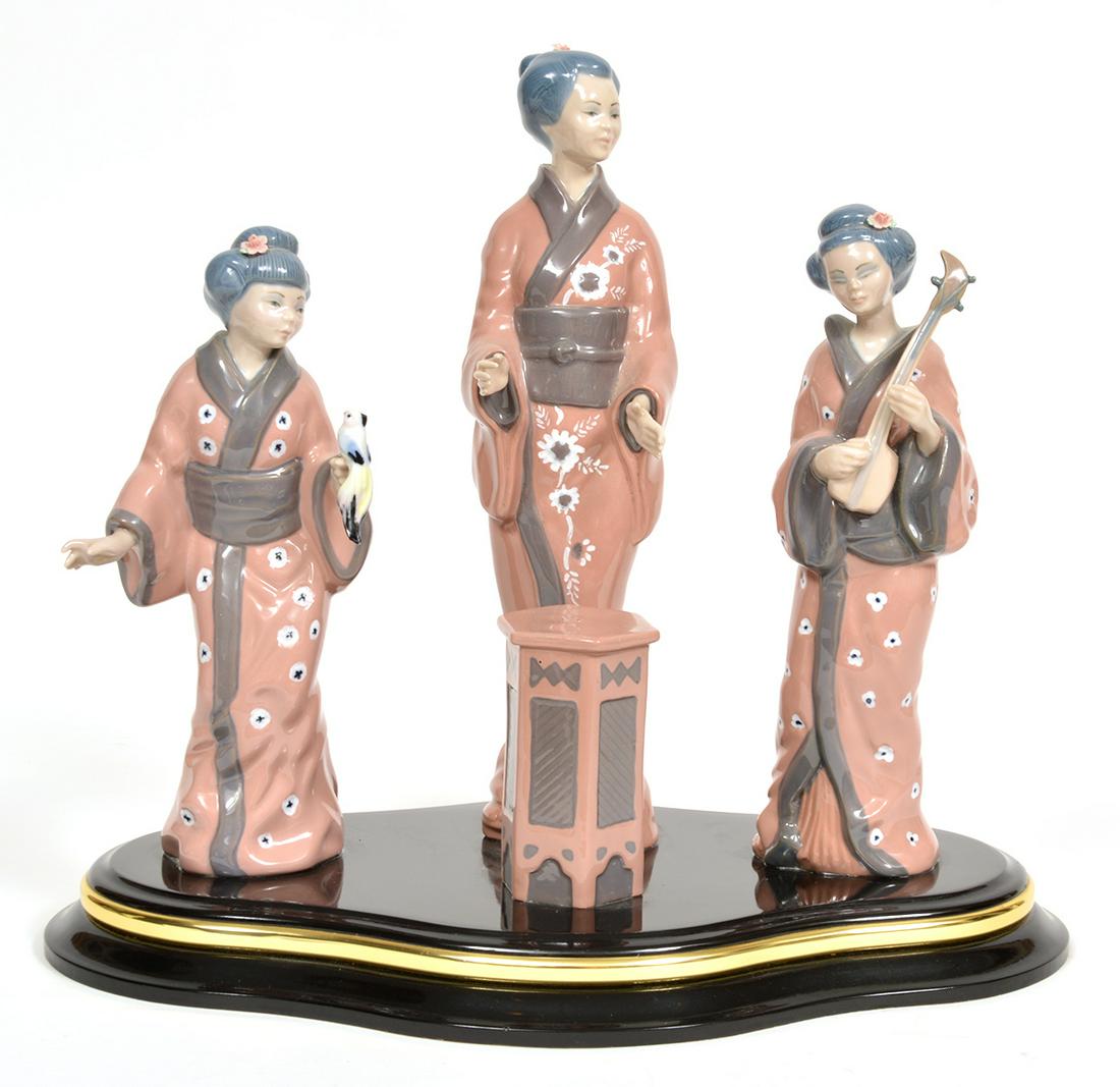 Lladro Porcelain Geisha Trio (1 of 8)